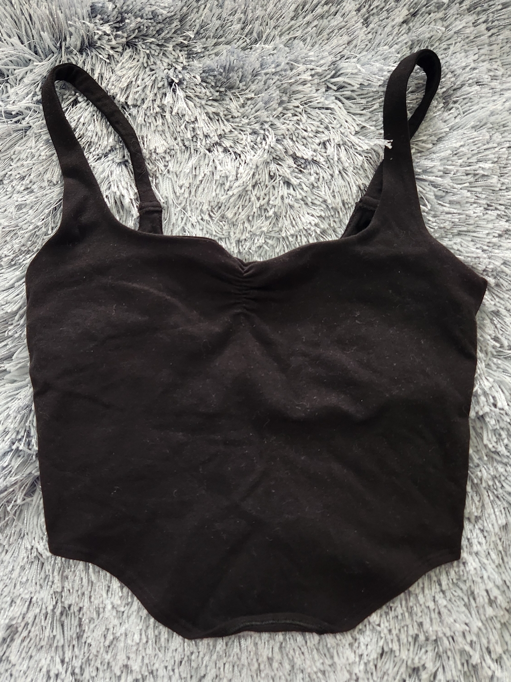 Victoria's Secret PINK Black Corset Style Tank Top